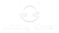 Jumping kitten logo