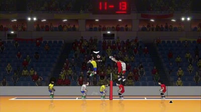Intense Volleyball Action