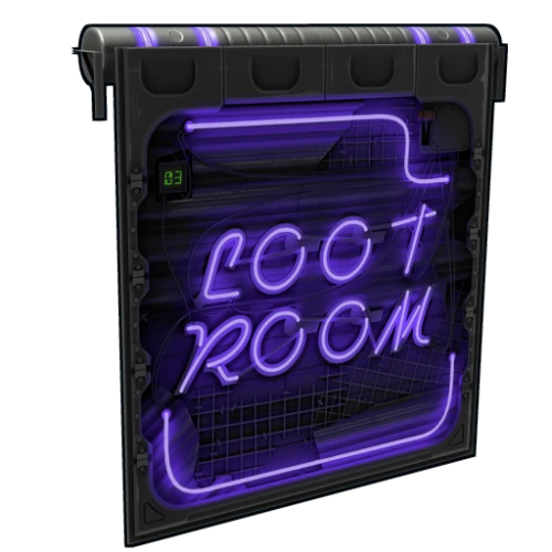 Neon Loot Room Door