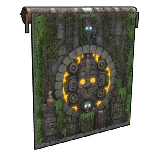 Forbidden Mayan Temple Garage Door