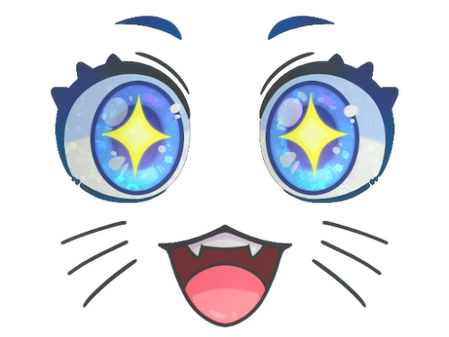 Sticker Kawaii Eyes Glitter