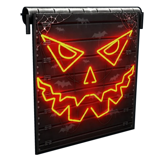 خرید Neon Pumpkin Garage Door