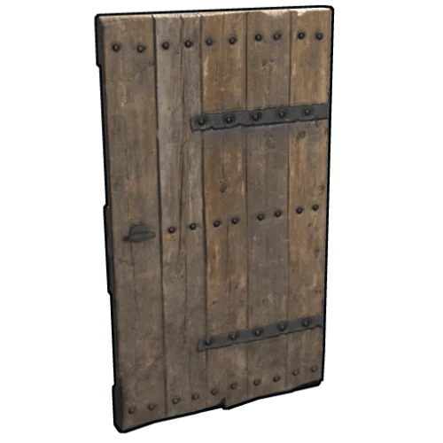 Riveted Wooden Door