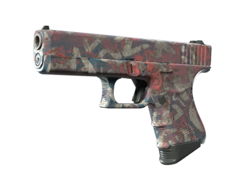 Glock 18 Teal Graf Minimal Wear